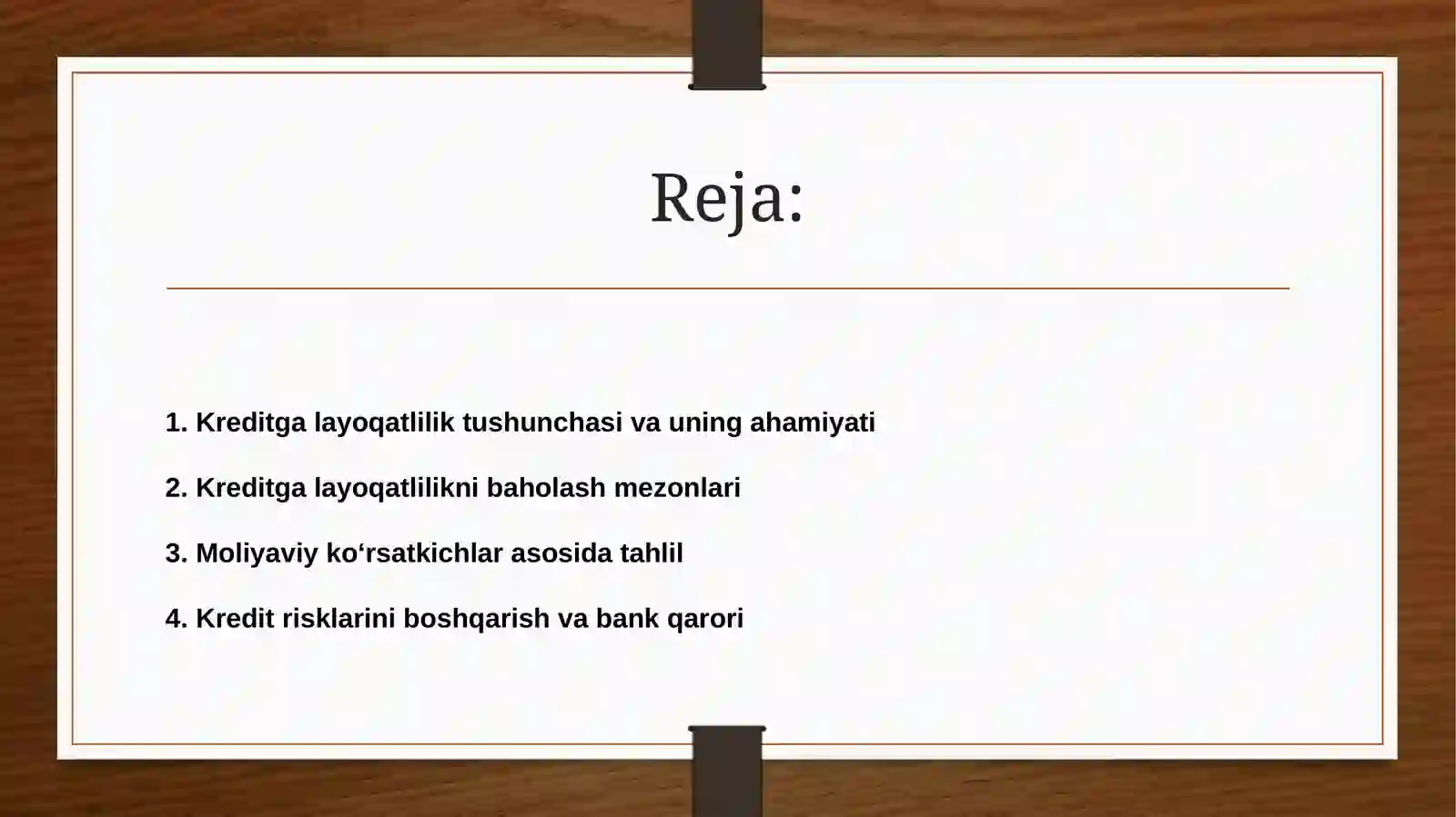 Kreditga layoqatlilik tushunchasi 2