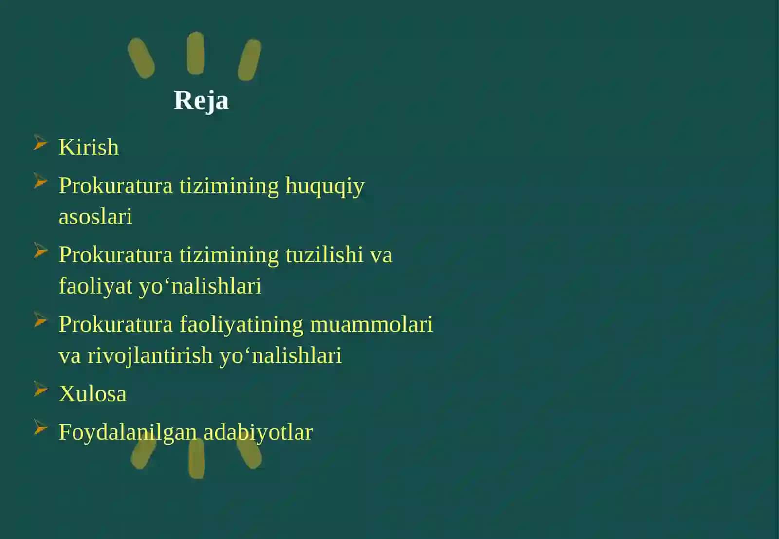 O‘zbekiston Respublikasi prokuraturasi tizimi 2