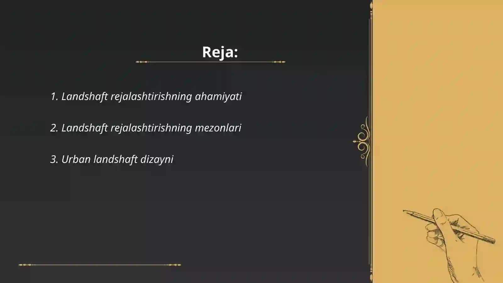 Landshaft rejalashtirishning xalqaro darajasi 2