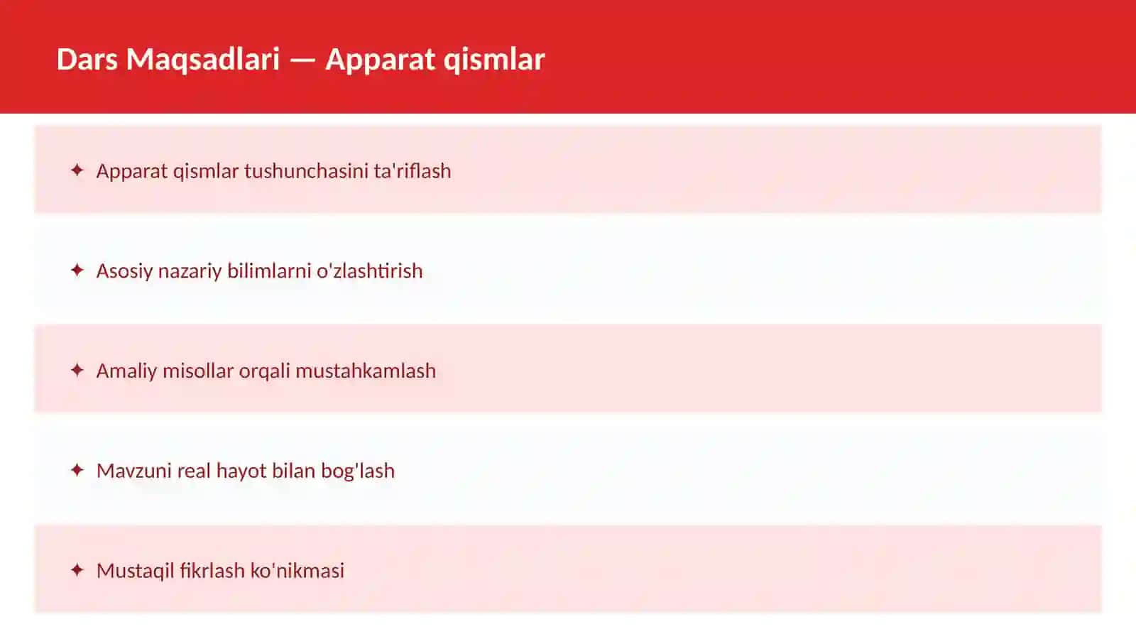 Kompyuter tarixi O'qituvchilar va talabalar uchun dars ishlanma 2
