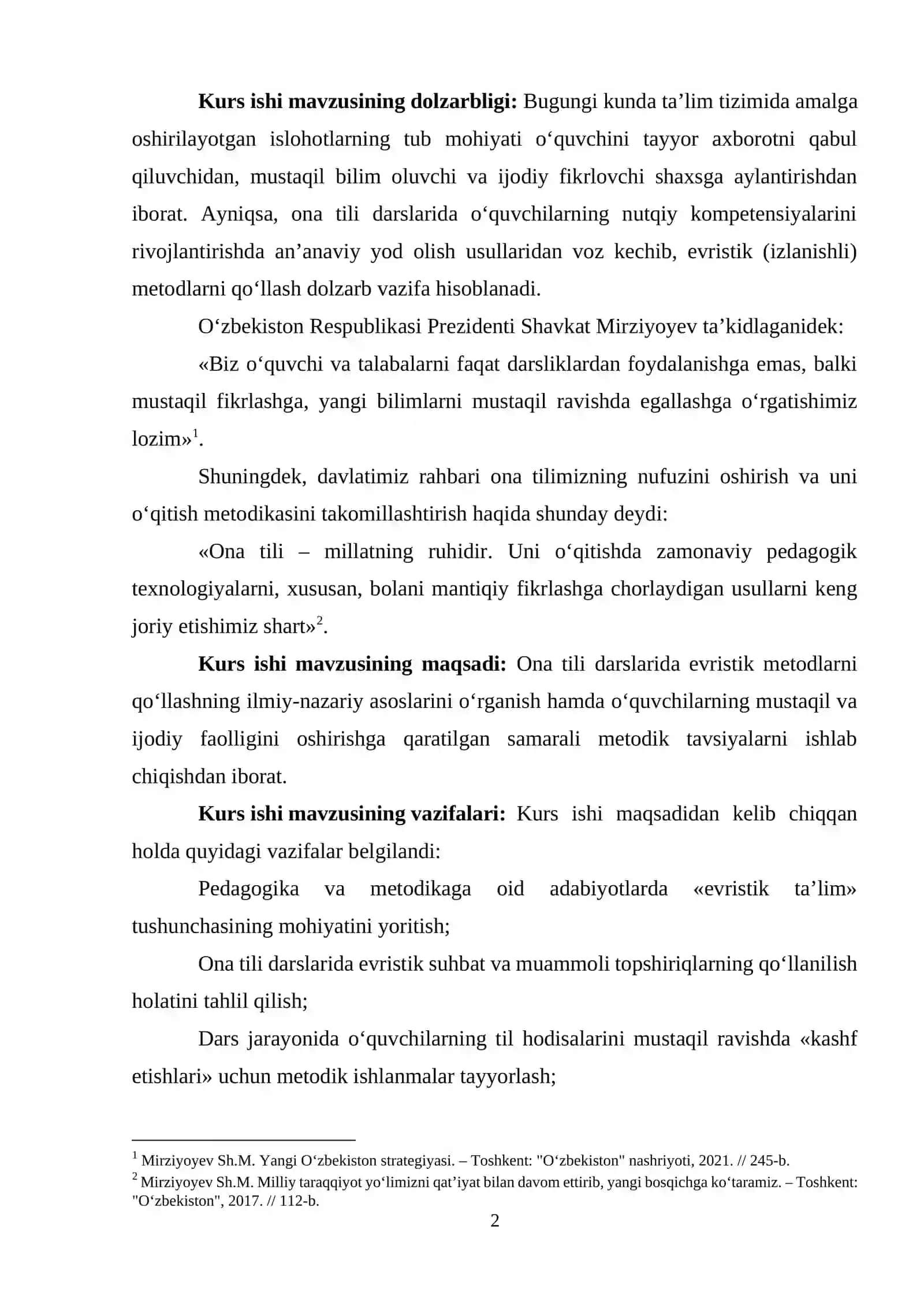 ONA TILI TA’LIMIDA EVRISTIK TEXNOLOGIYALARNING NAZARIY-METODIK ASOSLARI 2