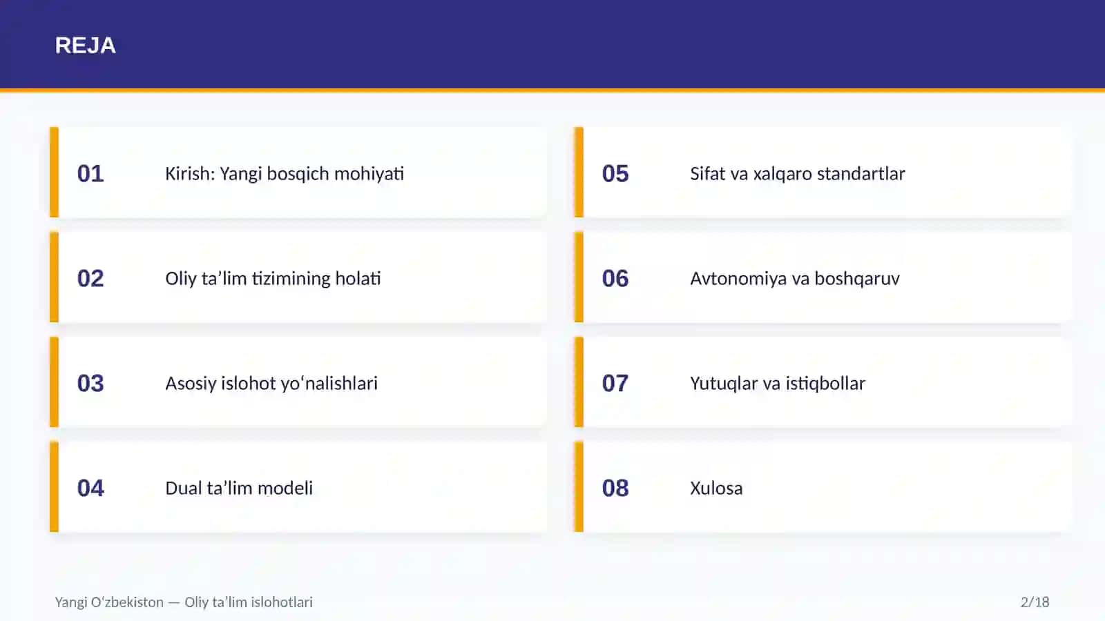 YANGI O‘ZBEKISTON TA’LIM STRATEGIYASI 2