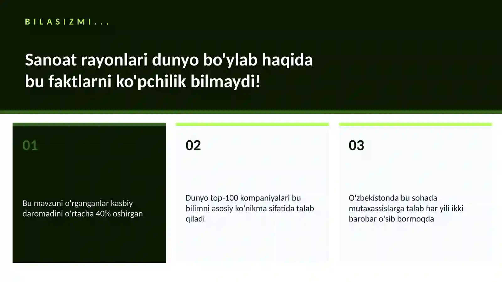 Sanoat rayonlari dunyo bo'ylab 2