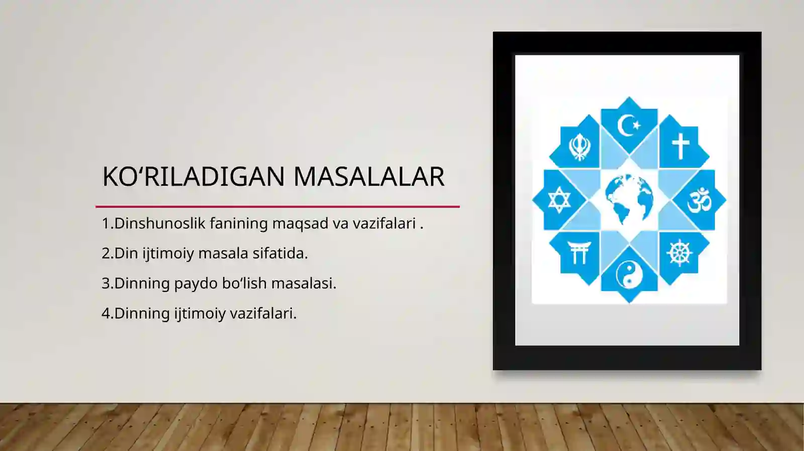Dinshunoslik faniga kirish 2