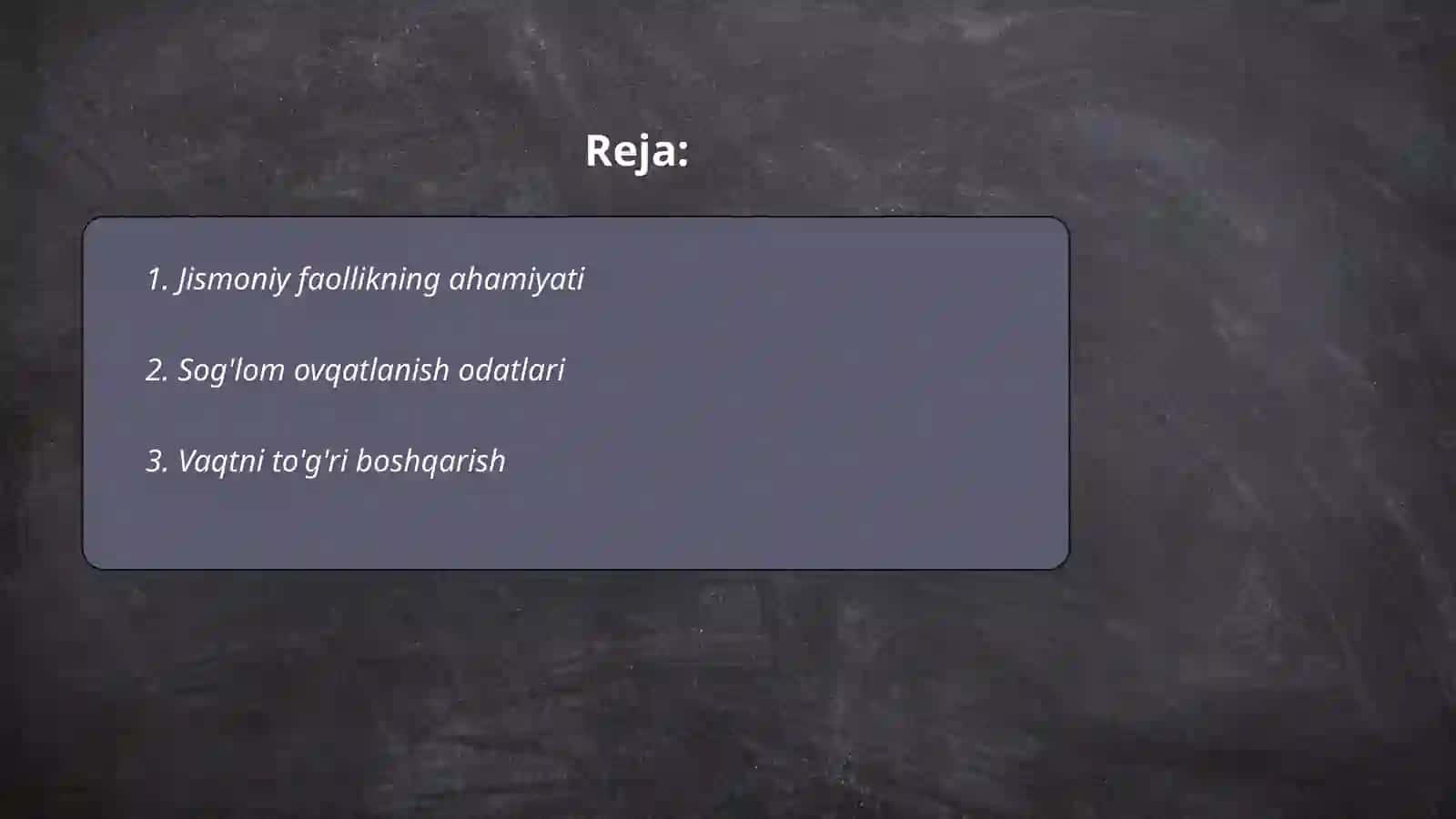 Jismoniy faollikning ahamiyati 2