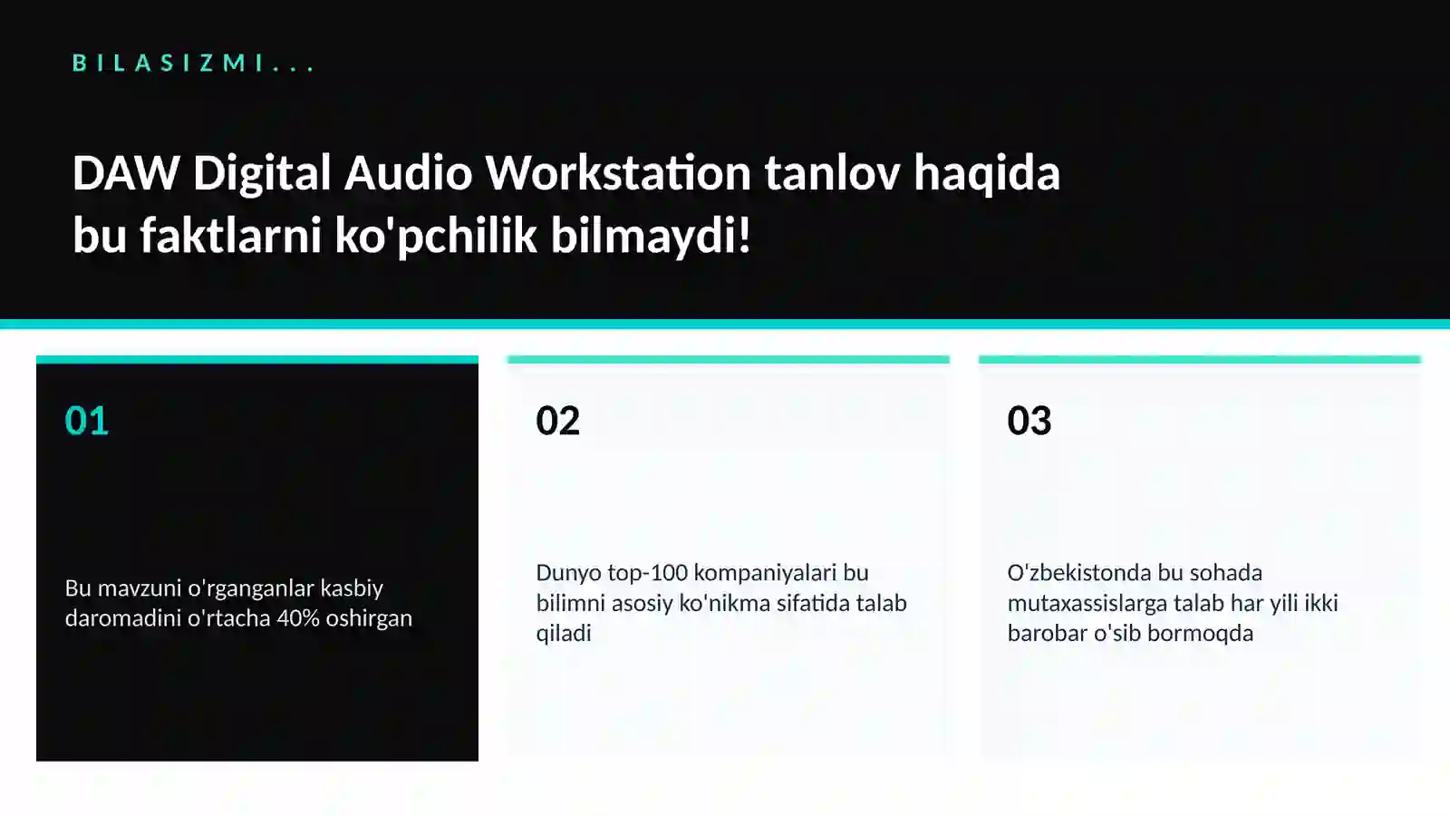 DAW Digital Audio Workstation tanlov 2