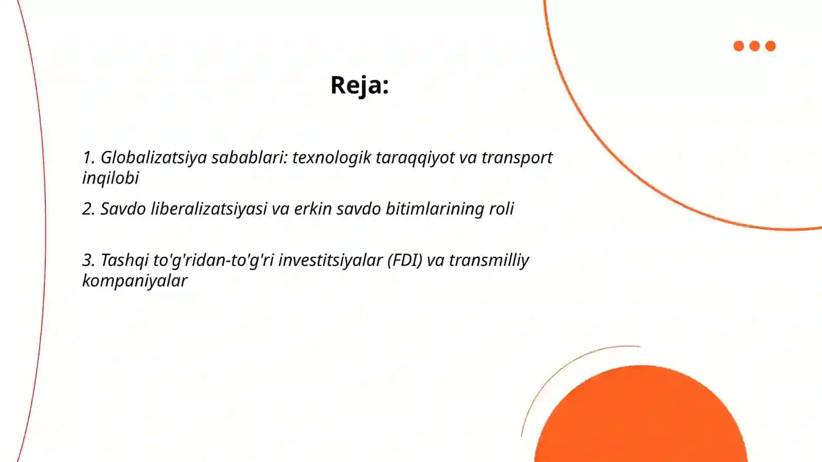 Globallashuv omillari va jahon iqtisodiyotining rivojlanish bosqichlari 2
