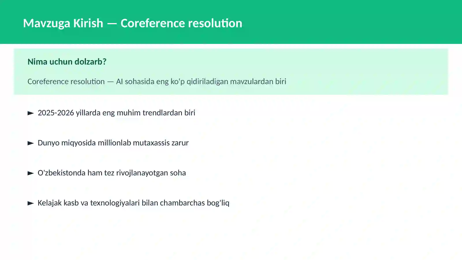 Coreference resolution 2