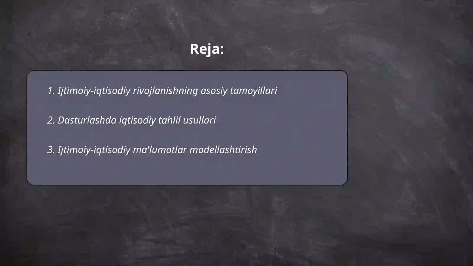 Ijtimoiy-iqtisodiy rivojlanishni dasturlash magnozlashtirish va rejalashtirish 2
