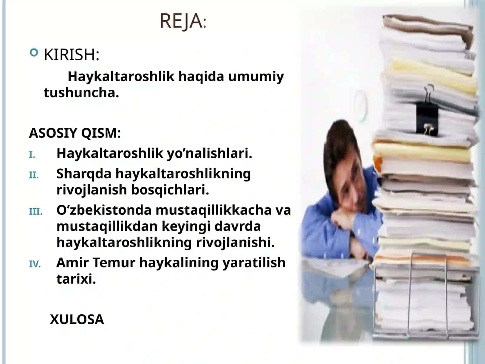 O‘ZBEK HAYKALTAROSHLIGI SAN’ATI.pptx 2