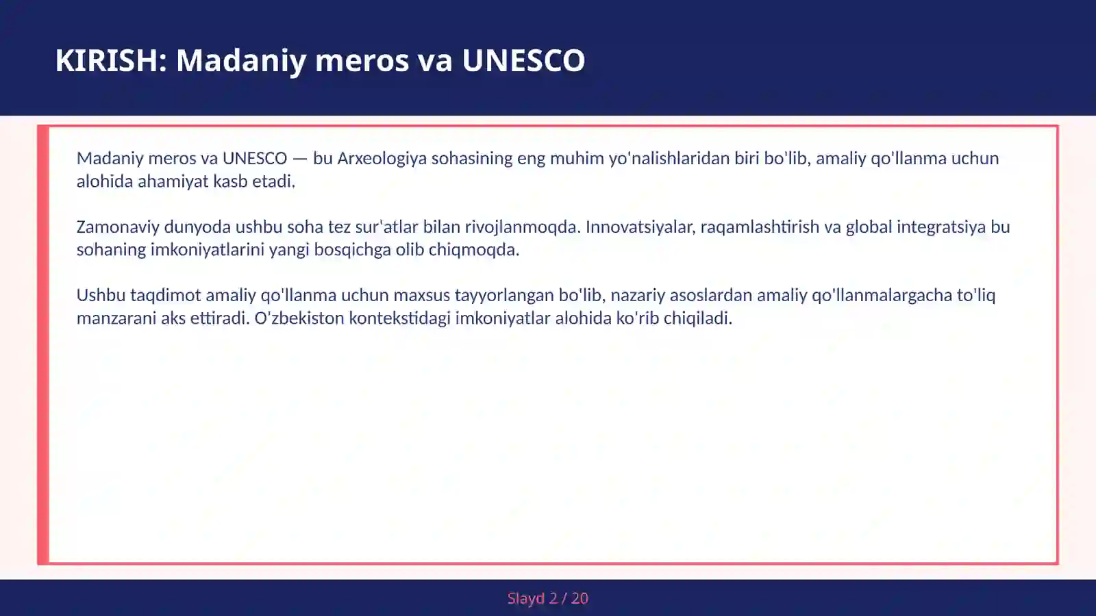 MADANIY MEROS VA UNESCO 2