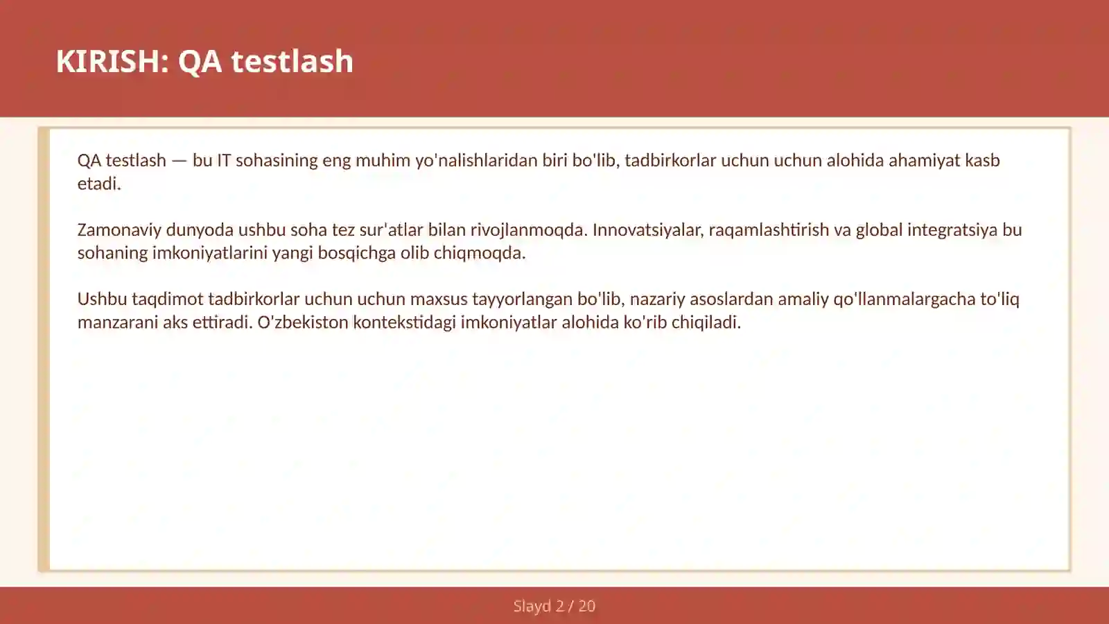 QA testlash 2