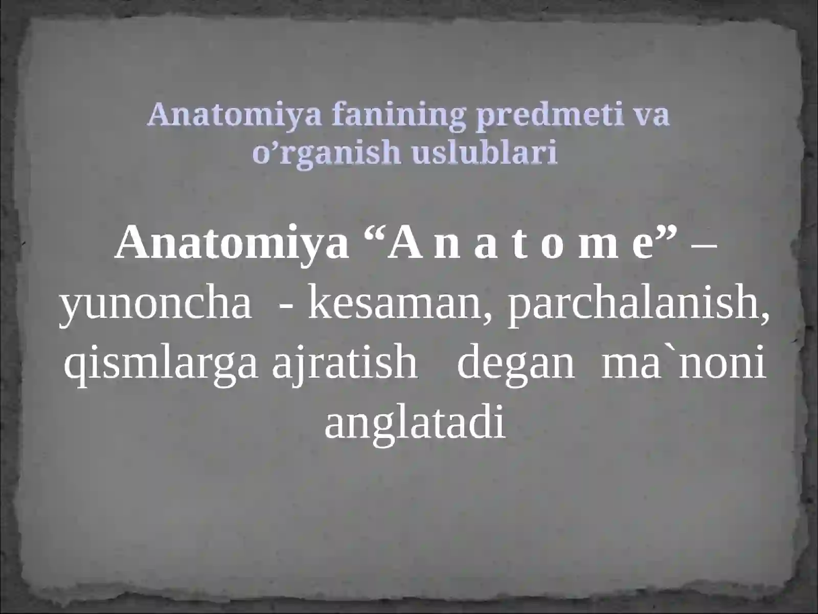Odam anatomiyasi 2