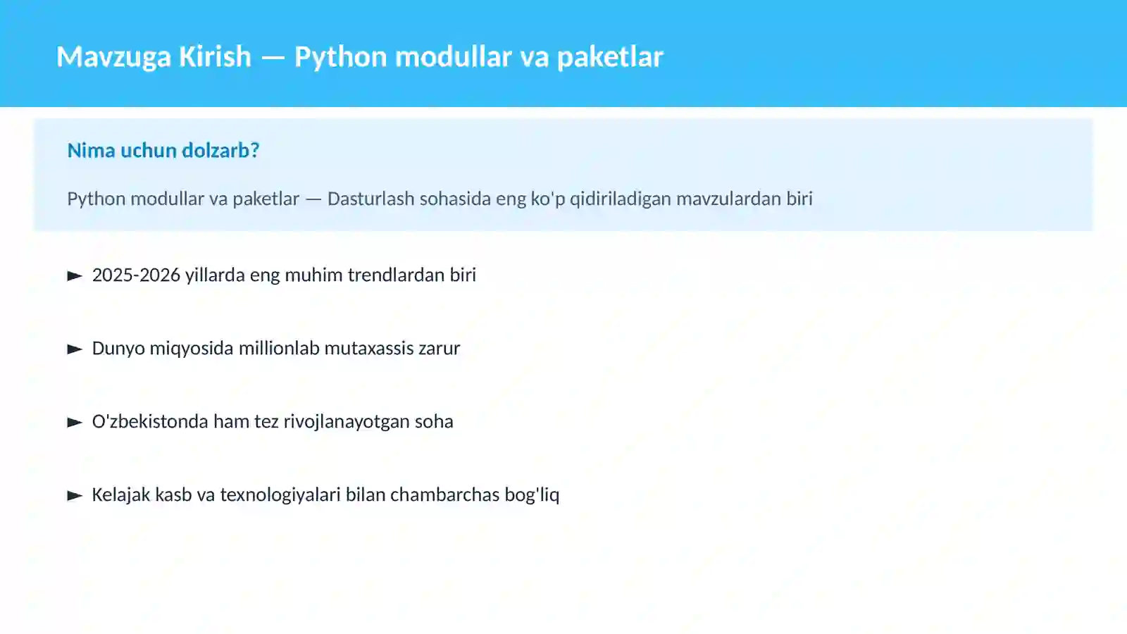 DASTURLASH | PYTHON DASTURLASH 2