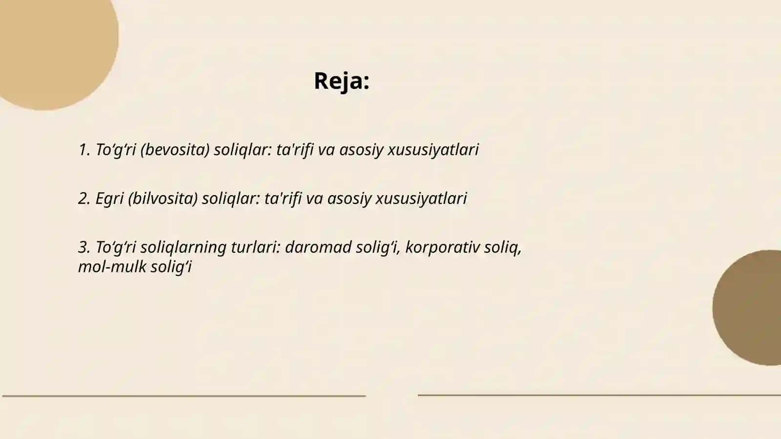 To‘g‘ri (bevosita) va egri (bilvosita) soliqlar 2
