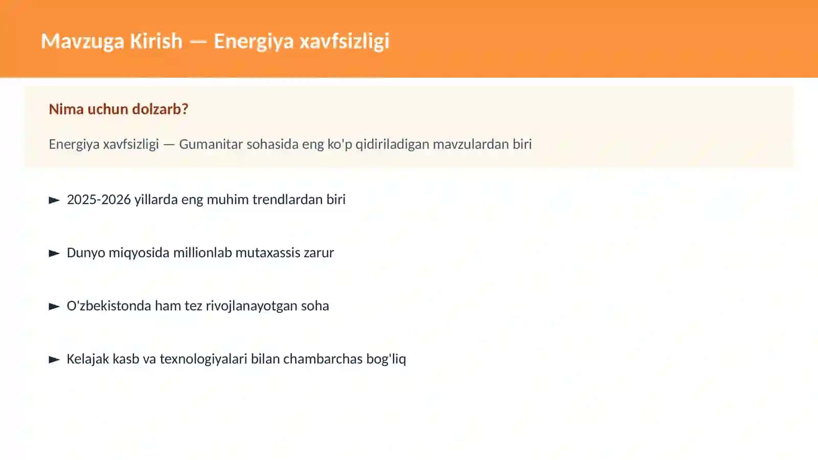 Energiya xavfsizligi 2