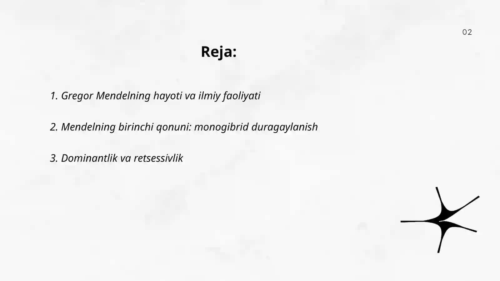 Mendelning 1,2 qonunlari.Allel genlarni o'zaro ta'siri 2