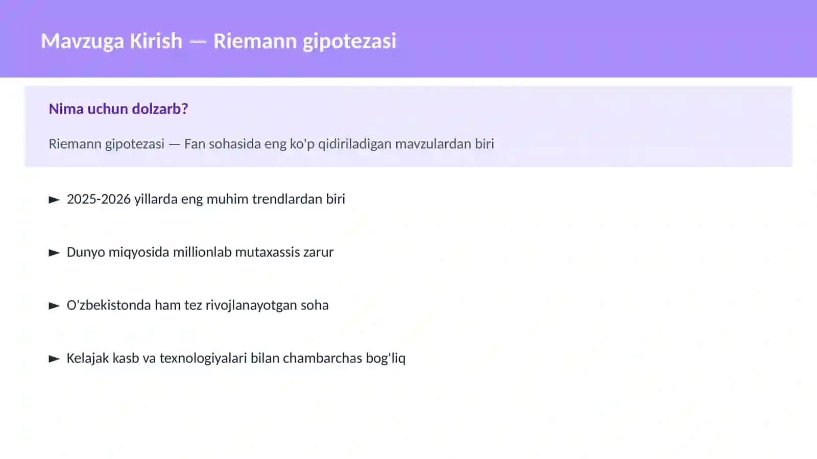 Riemann gipotezasi 2