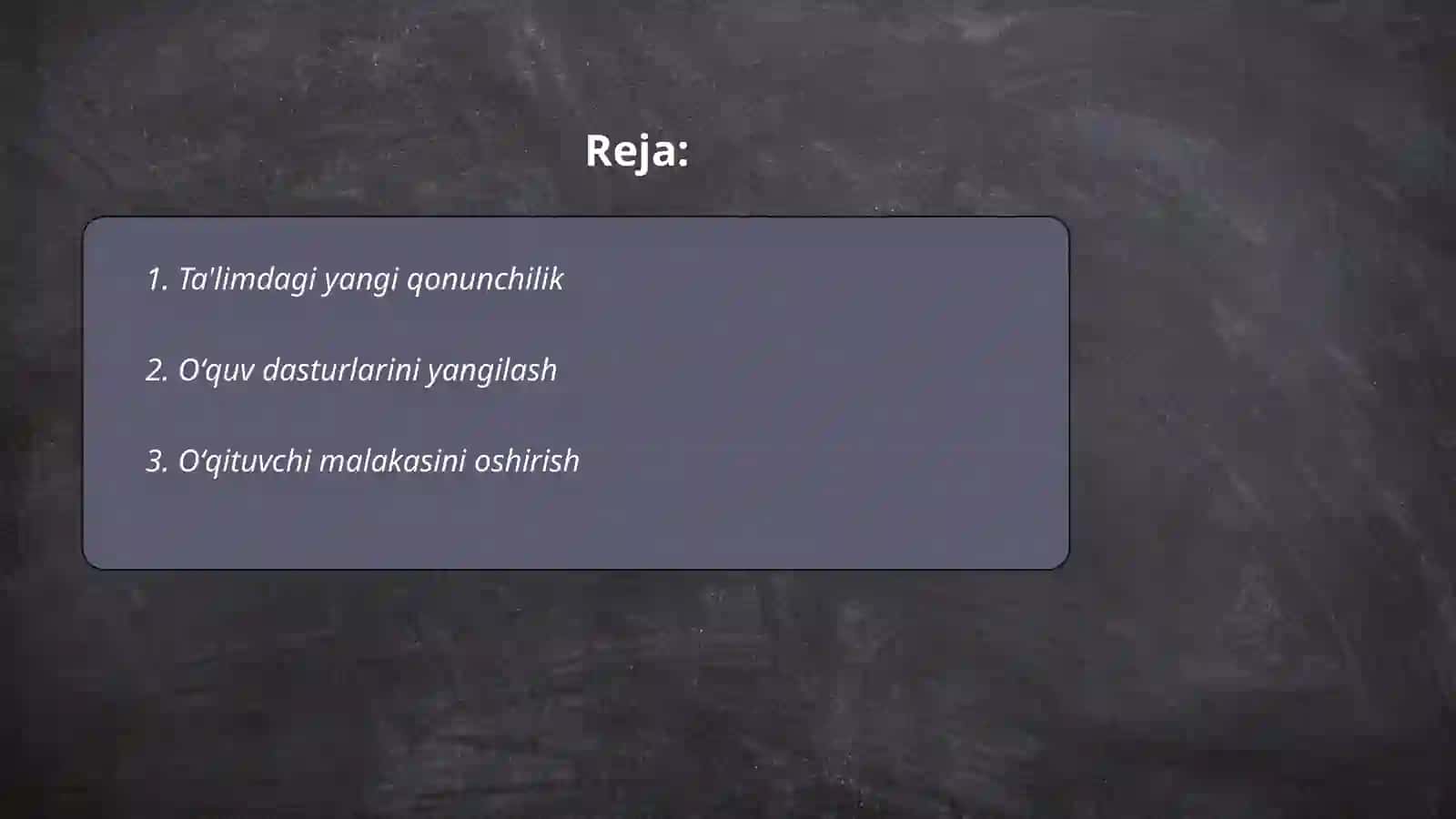 Yangi Oʻzbekistonda taʼlim tizimidagi islohotlar 2