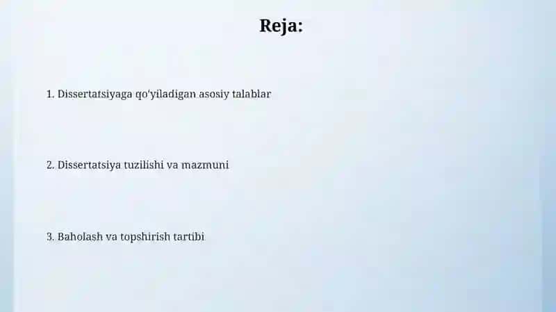 Dissertatsiya Tuzilishi va Mazmuni 2