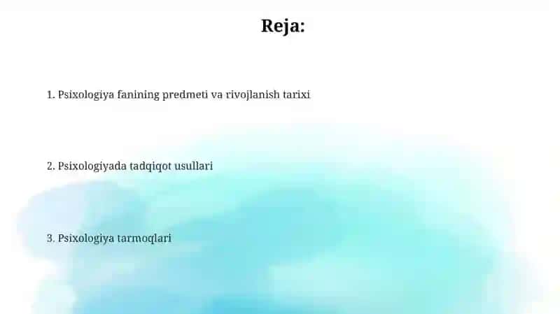 Psixologiya fanining predmeti 2