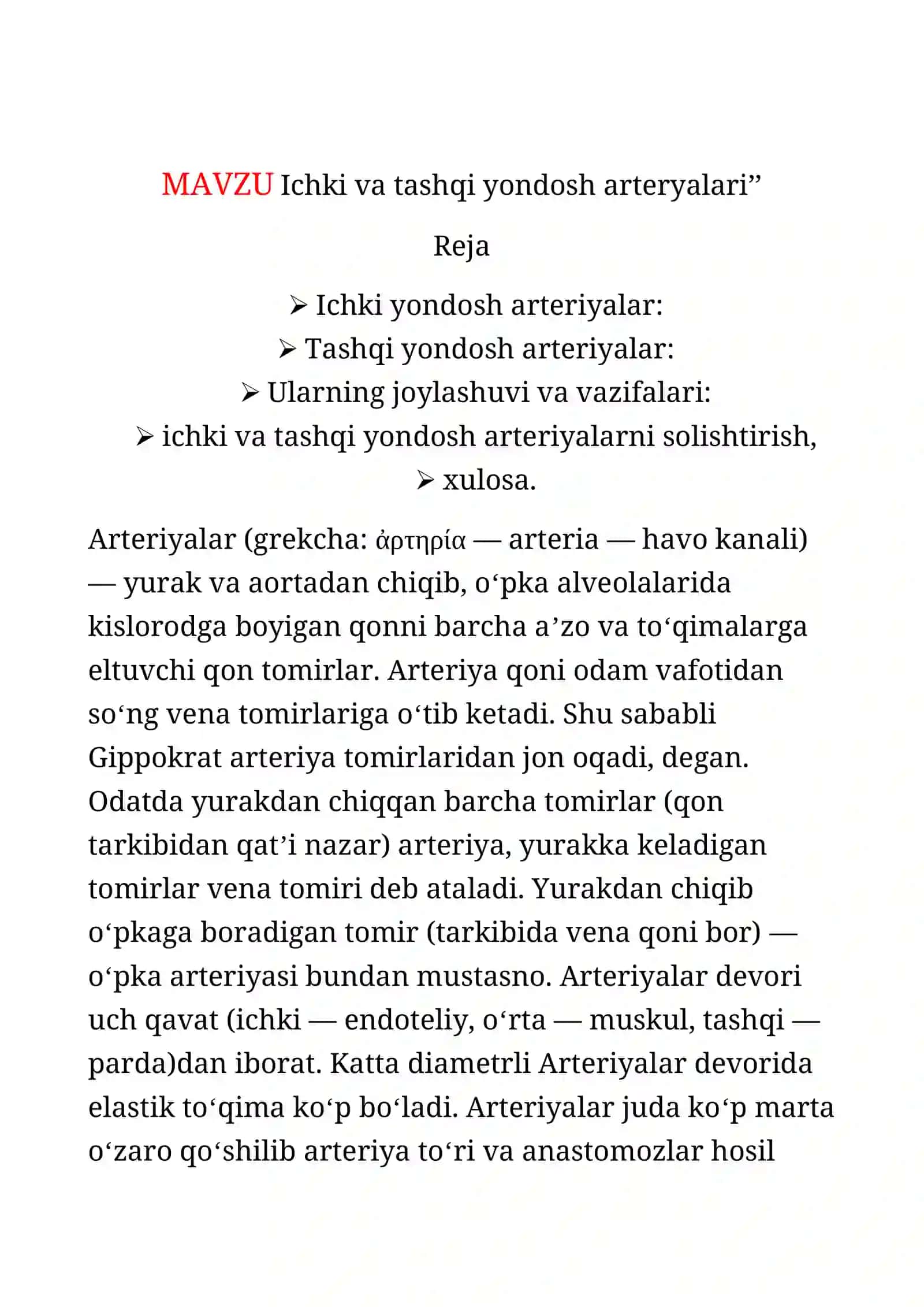 Ichki va tashqi yondosh arteryalari 2