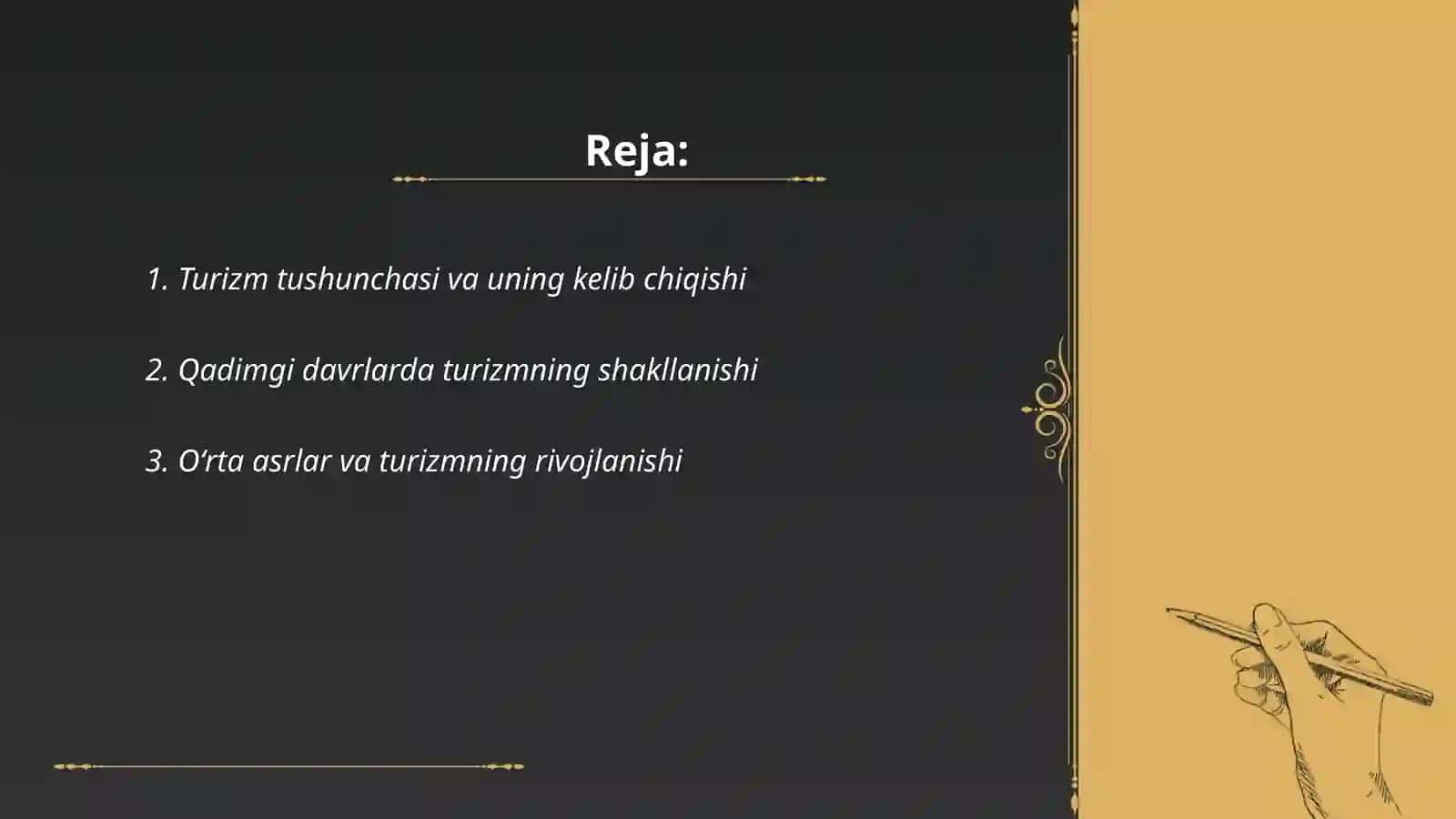 Turizmning rivojlanish tarixi 2