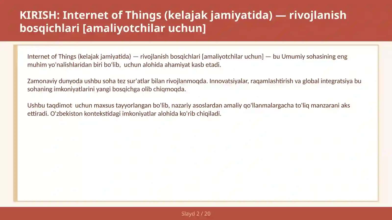 Internet of Things (Kelajak Jamiyatida) — Rivojlanish Bosqichlari [Amaliyotchilar Uchun] 2