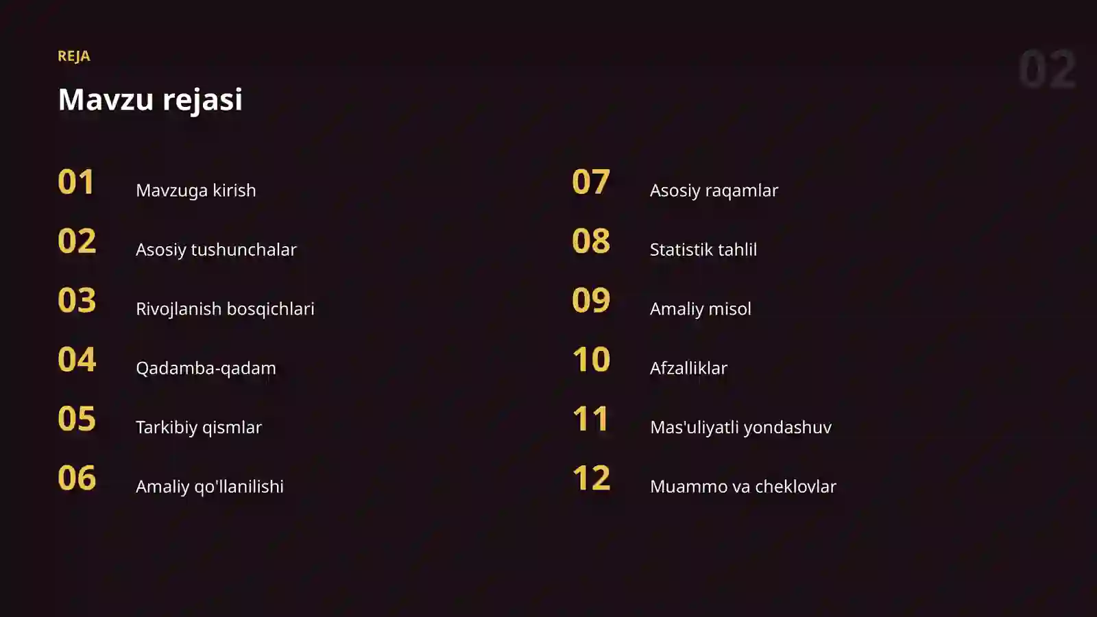 DATASETLAR VA MA'LUMOT 2