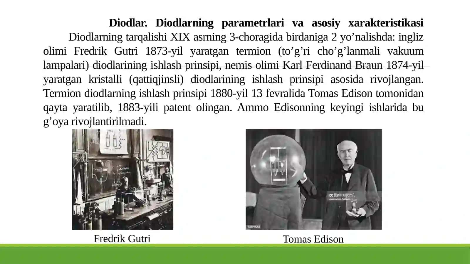 Yarim o’tkazgichli diodlar.To’g’rilovchi diodlar 2