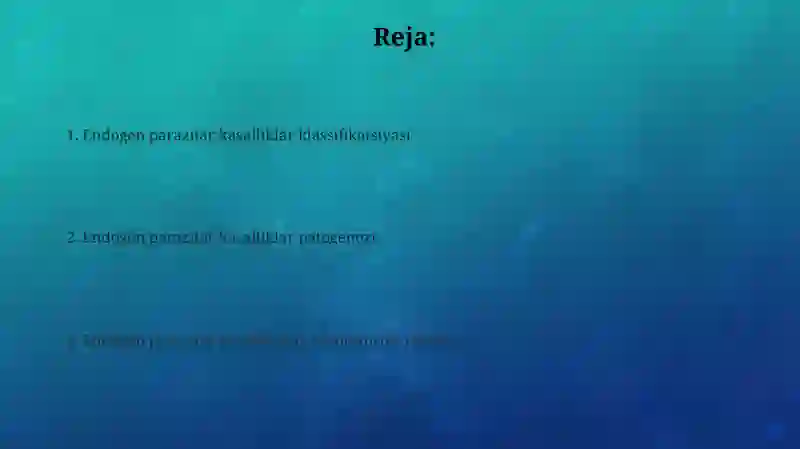 Endogen parazitar kasalliklar 2