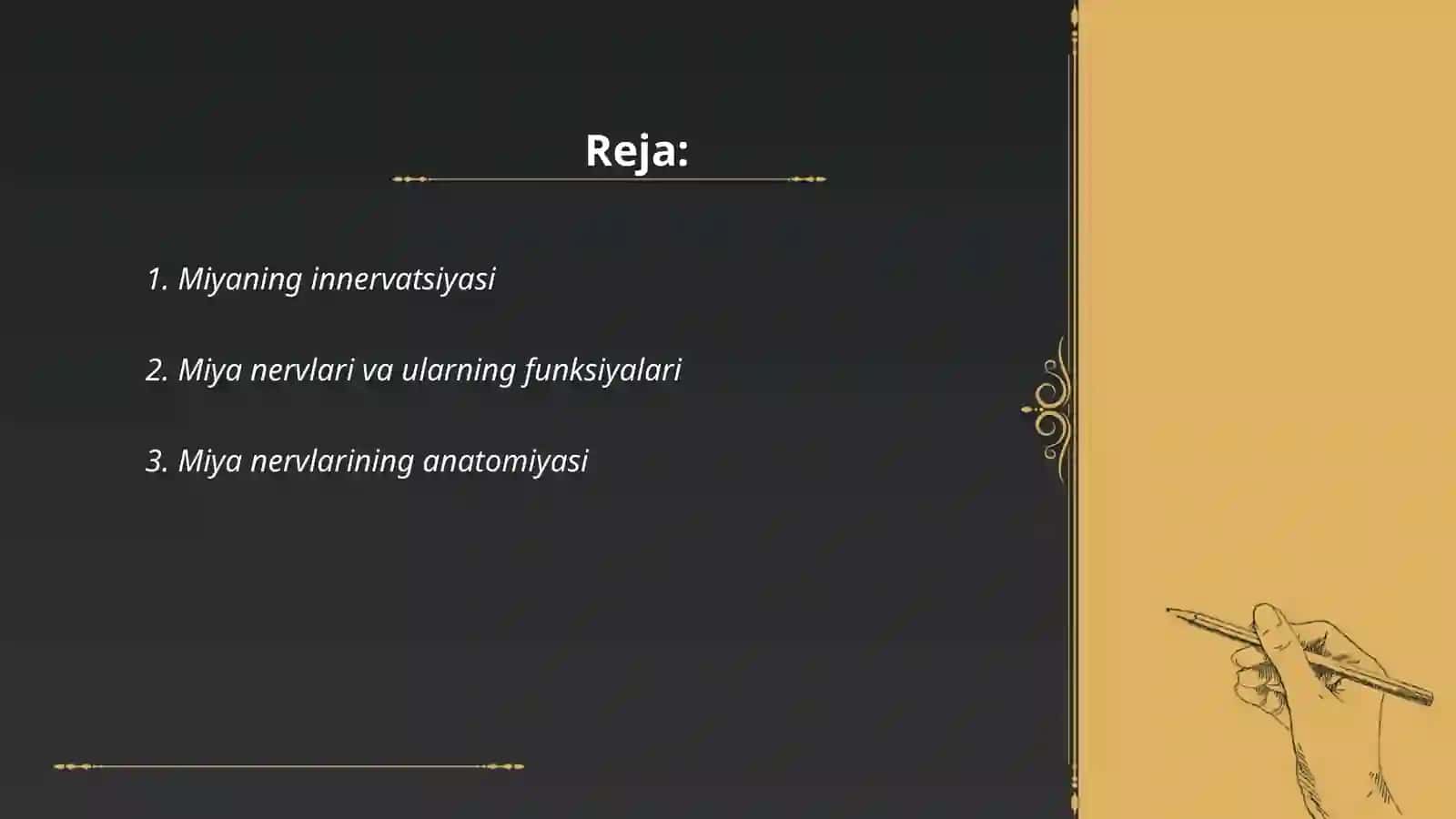 Tos organlarining innervatsiyasi va buzulishi sindromlari 2