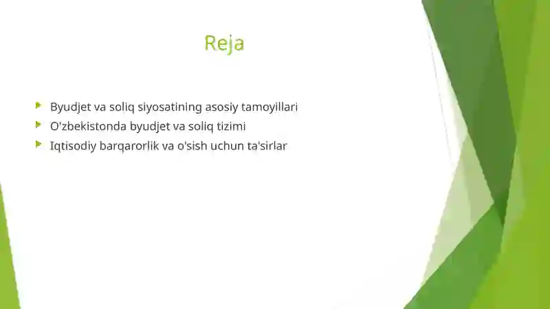 Byudjet soliq siyosati 2