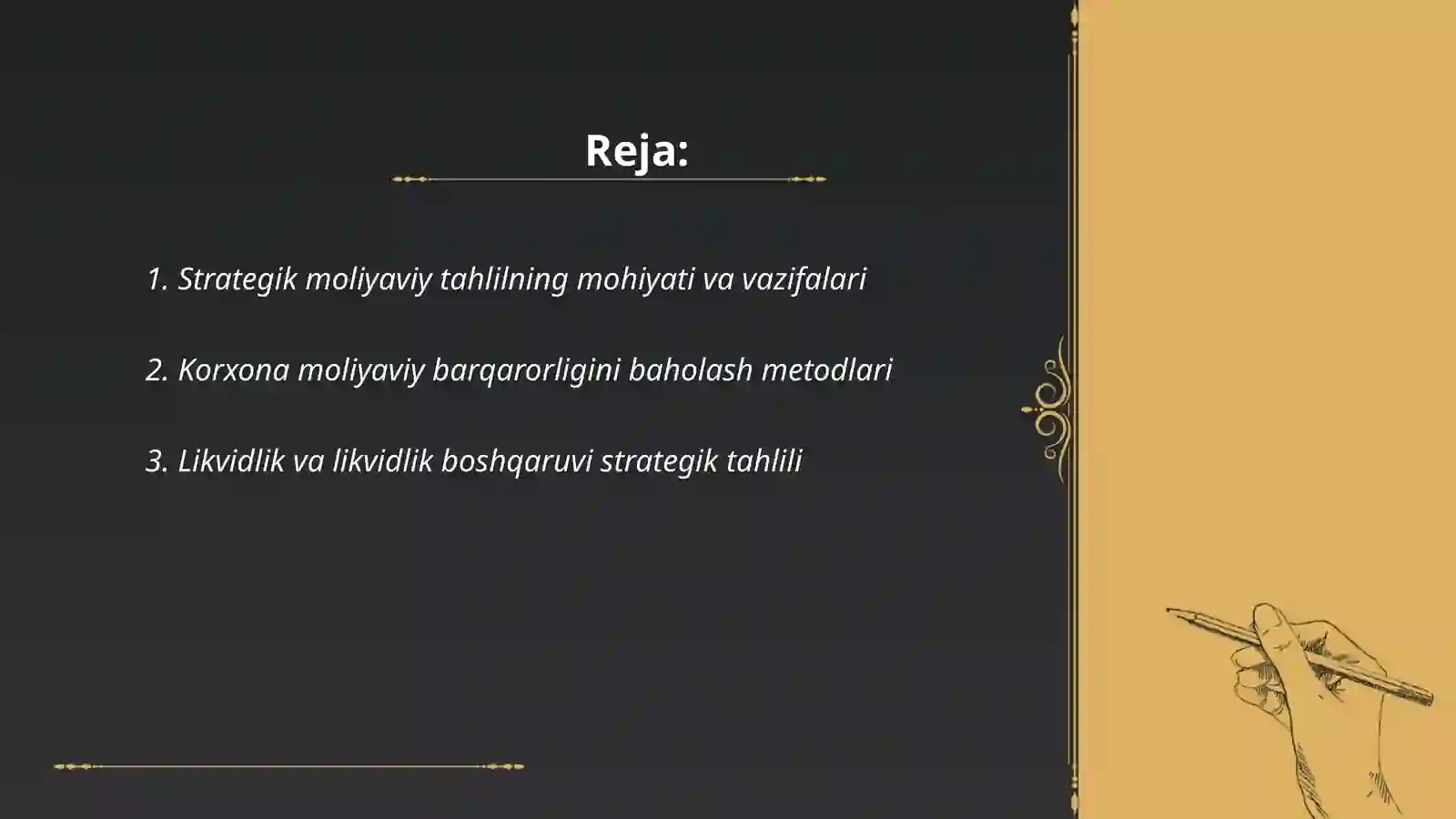 Strategik moliyaviy tahlil 2