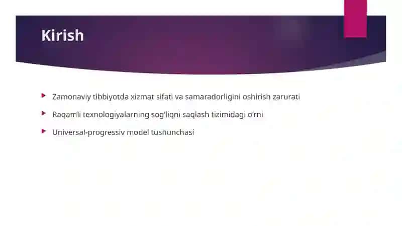 Universal-progressiv modelni qo‘llash: monitoring hujjatlari, elektron hisobotlar va mobil dasturlar 2