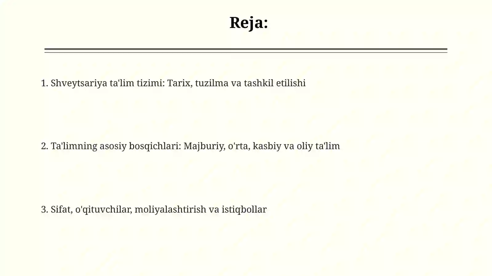 Shveytsariya ta'lim tizimi 2
