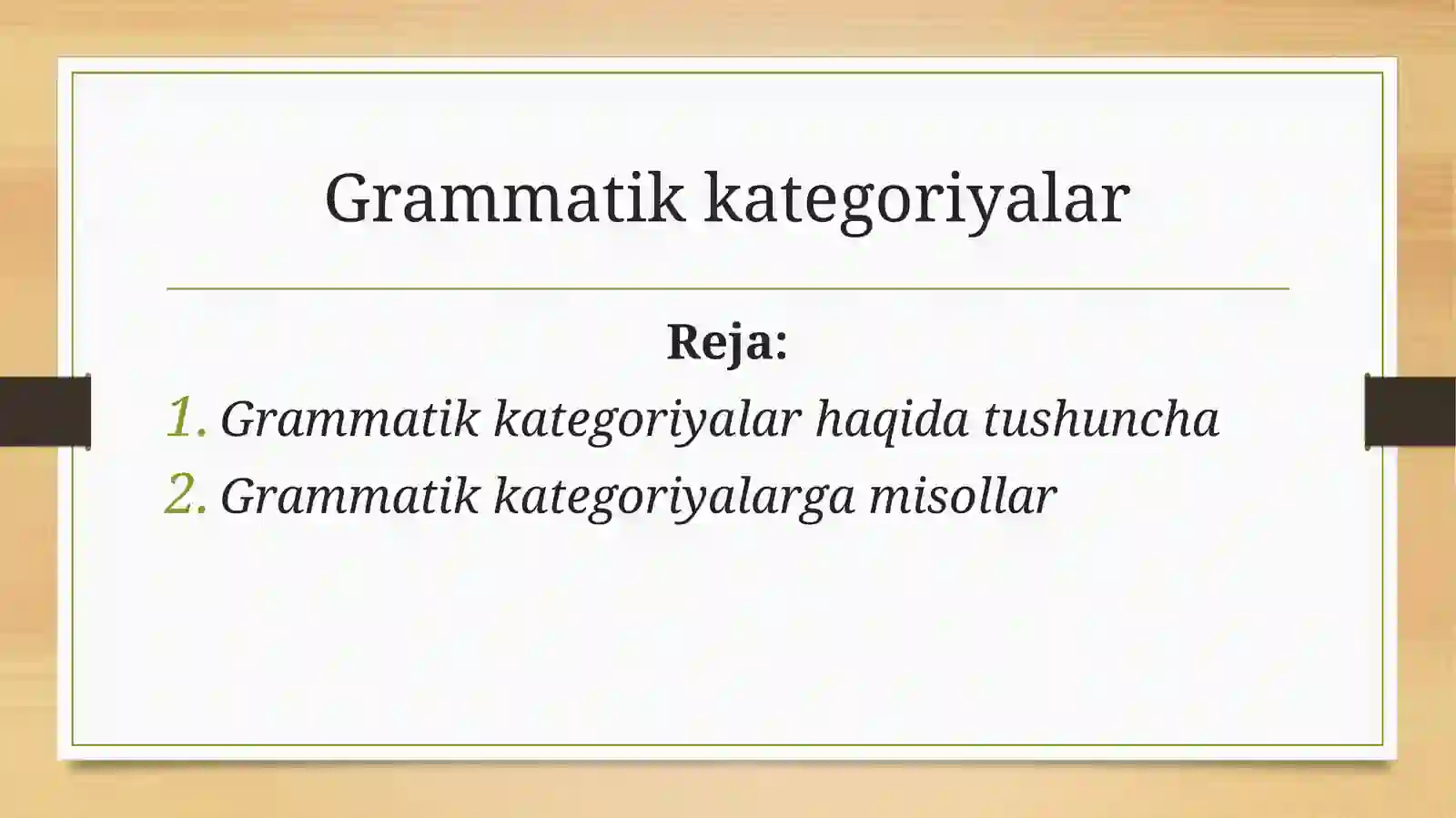 Grammatik kategoriyalar 2