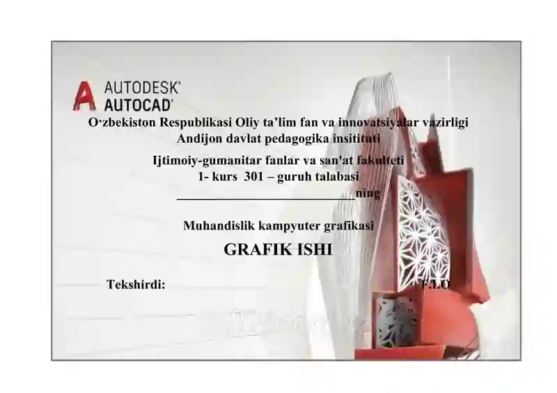 Grafik tasvirlash assoslari va 3D 2