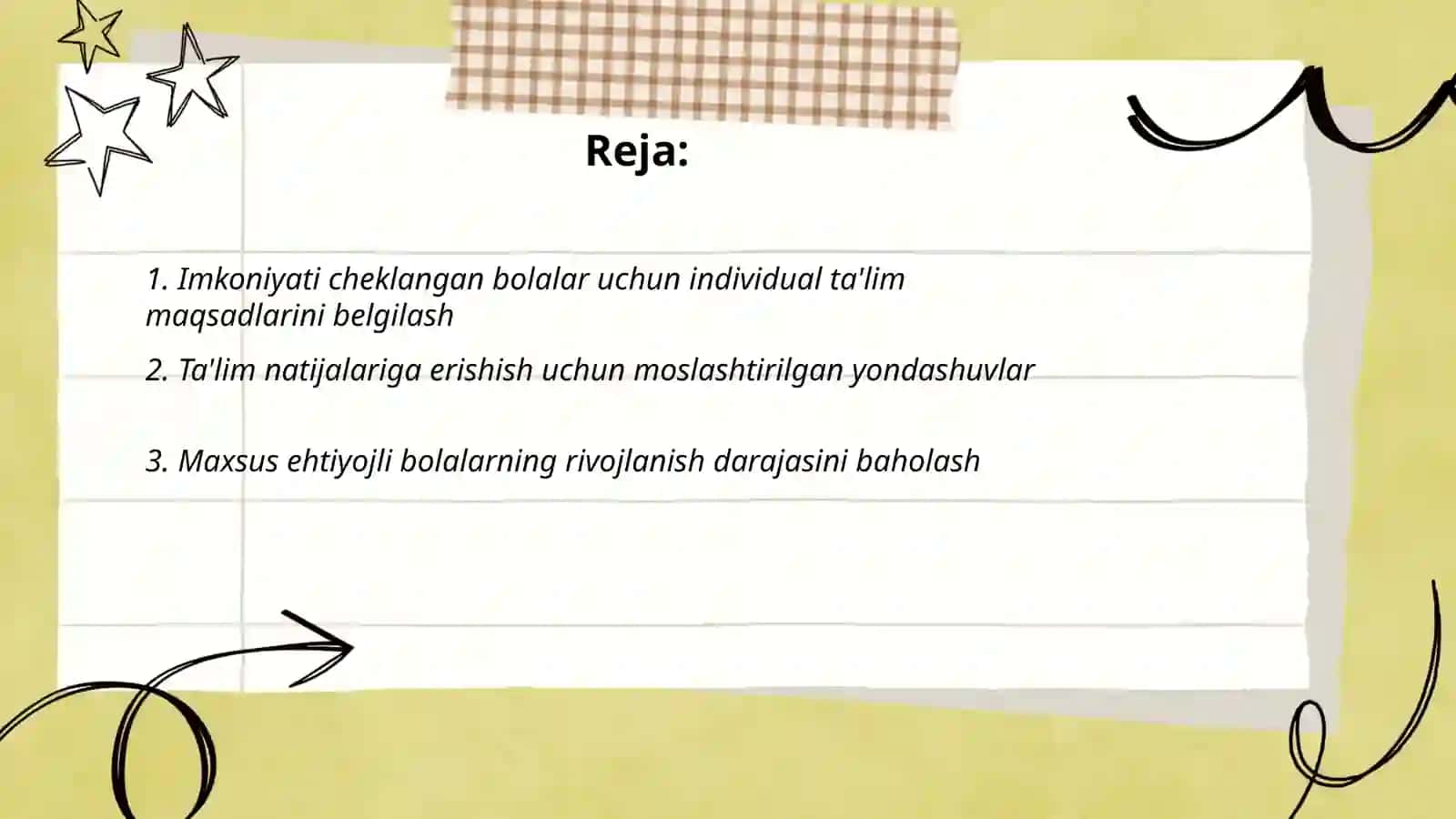 Imkoniyati chek-langan bolalarini o‘qi-tishda ta’lim maqsadlarini belgi-lashning ahamiyati 2