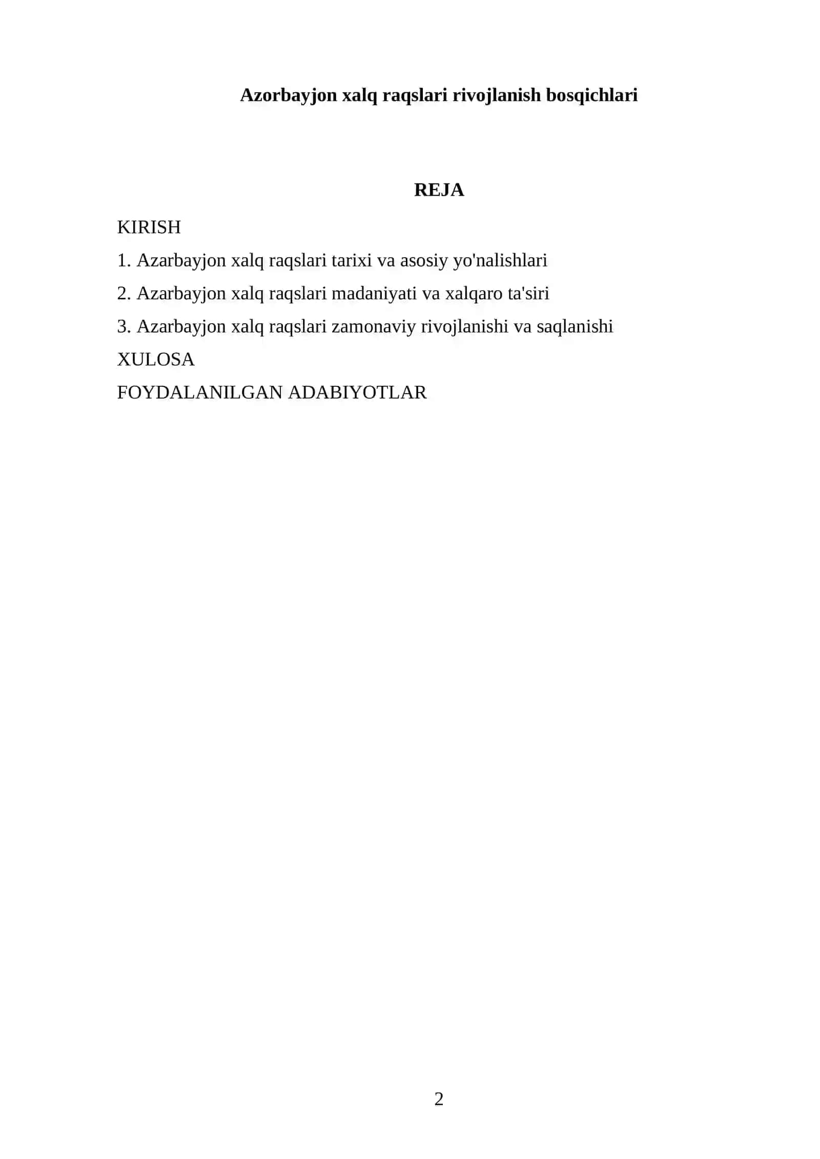 Azorbayjon xalq raqslari rivojlanish bosqichlari 2