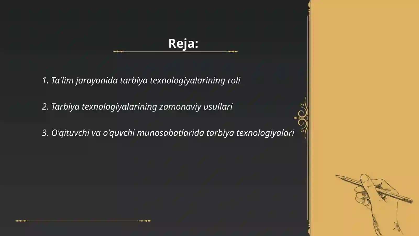 Tarbiya texnologiyalarining mohiyati va mazmuni 2