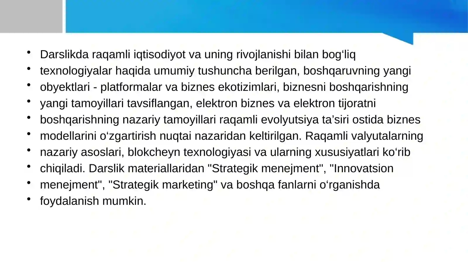 RAQAMLI IQTISODIYOTNING ASOSIY TEXNOLOGIYALARI 2