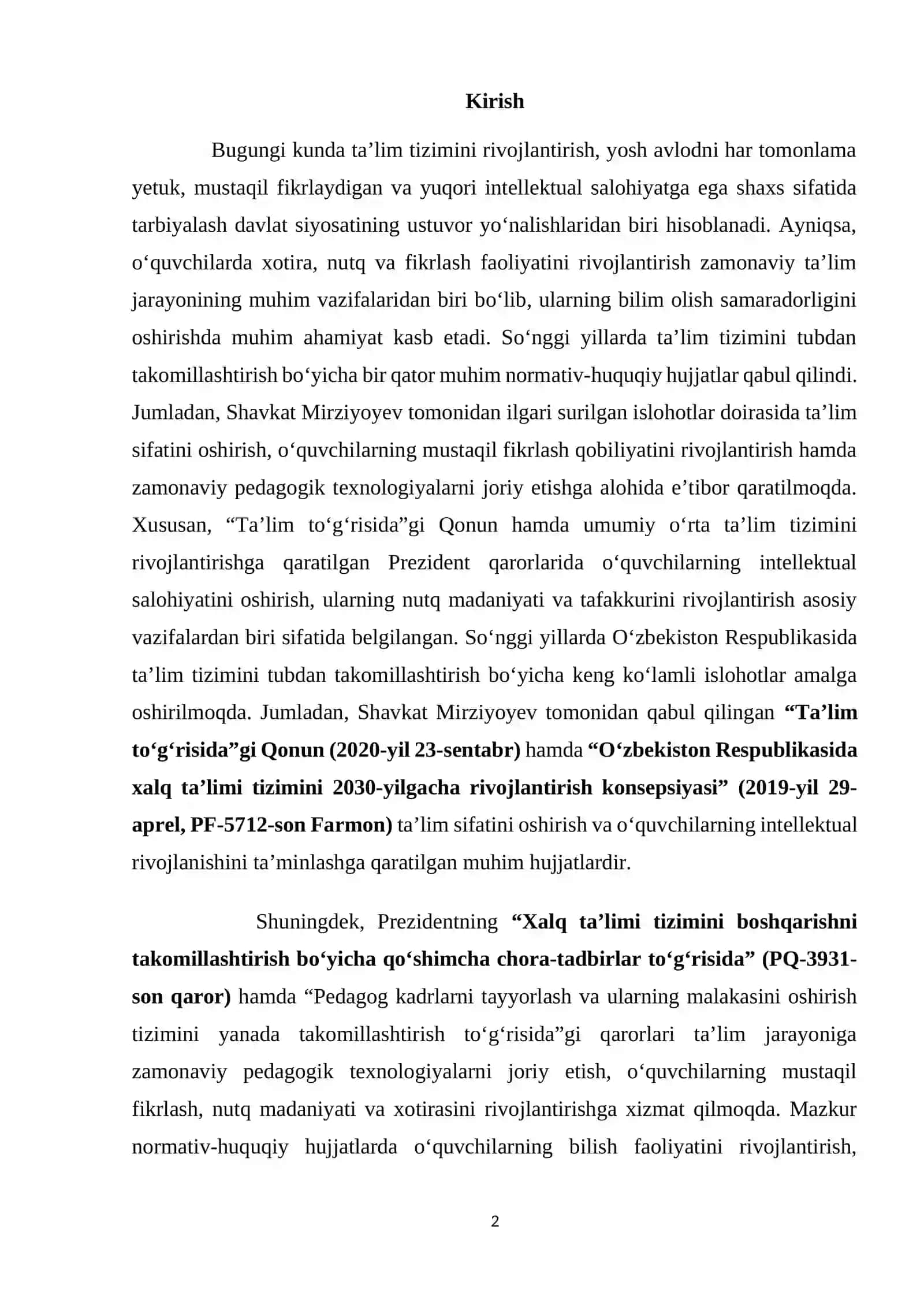 O‘quvchilarda xotira, nutq va fikrlash faoliyatini shakllantirish 2