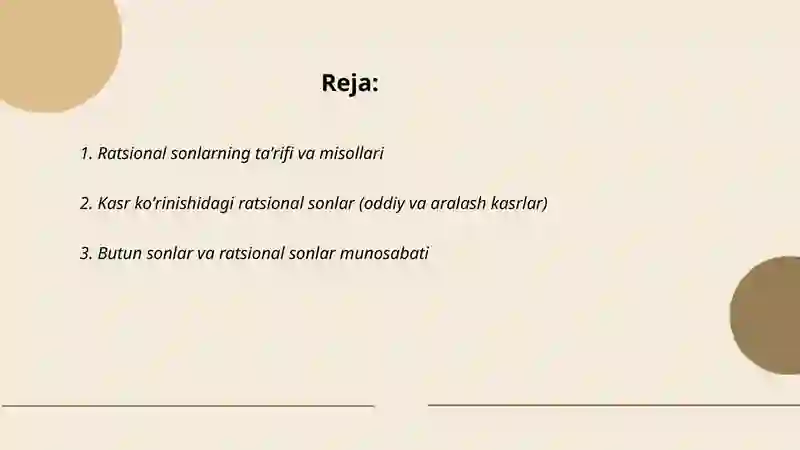 Ratsional sonlar 2