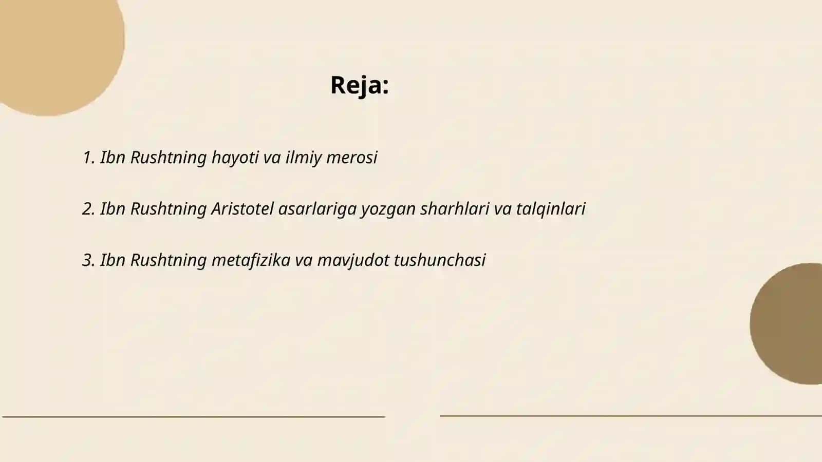 Gʻarb faylasufi Fales Sharq faylasufi Ibn Rusht 2