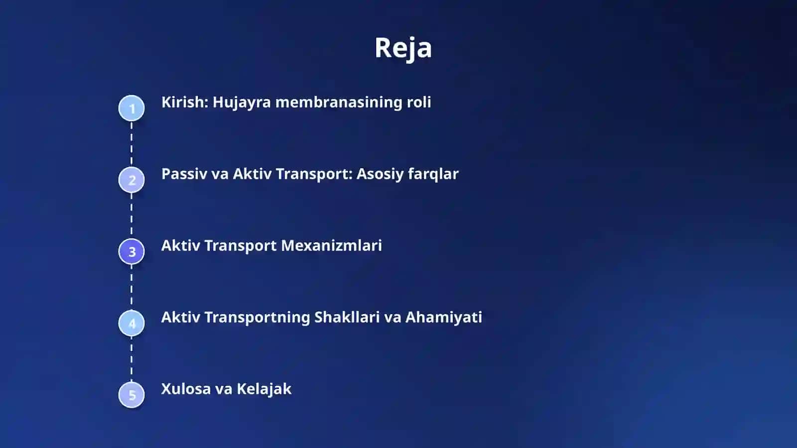 Hujayra membranasi orqali moddalarning oʻtishi. Aktiv transport 2