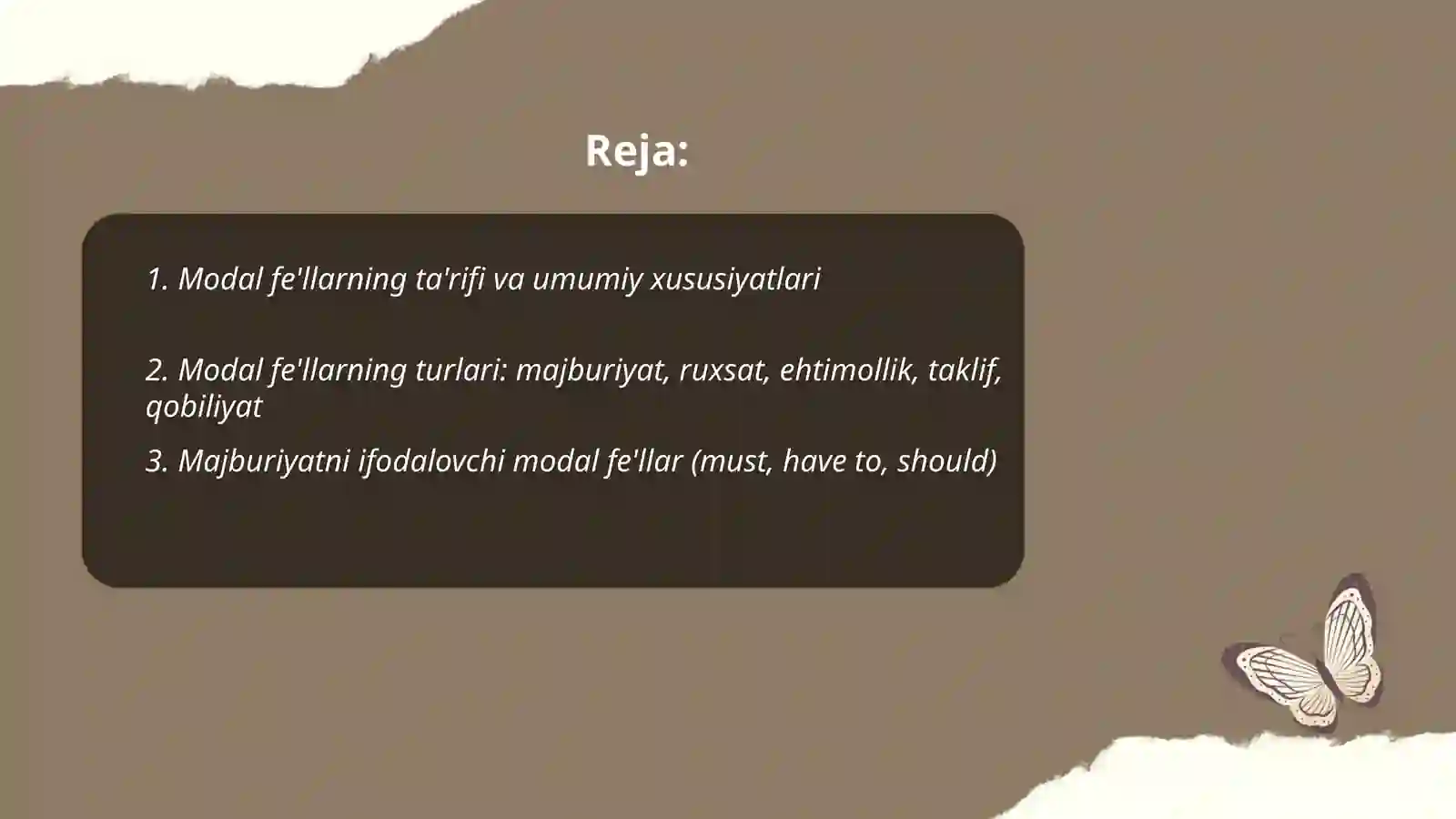Modal fe'llar 2