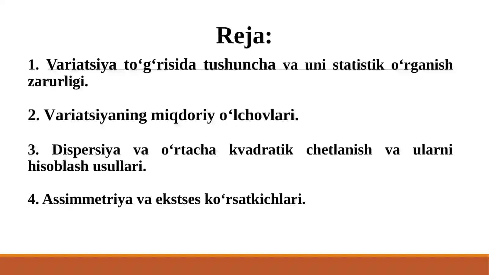 VARIATSIYA KO‘RSATKICHLARI 2