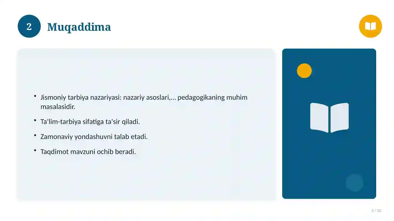 Jismoniy tarbiya nazariyasi: nazariy asoslari, zamonaviy yondashuvda 2