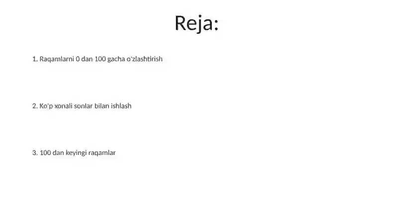 100 ichida nomanfiy butun sonlarni raqamlashga o‘rgatish metodikasi 2